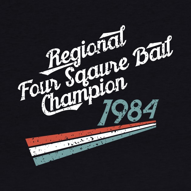 Nostalgia 80s Four Square Ball Distressed by LovableDuck